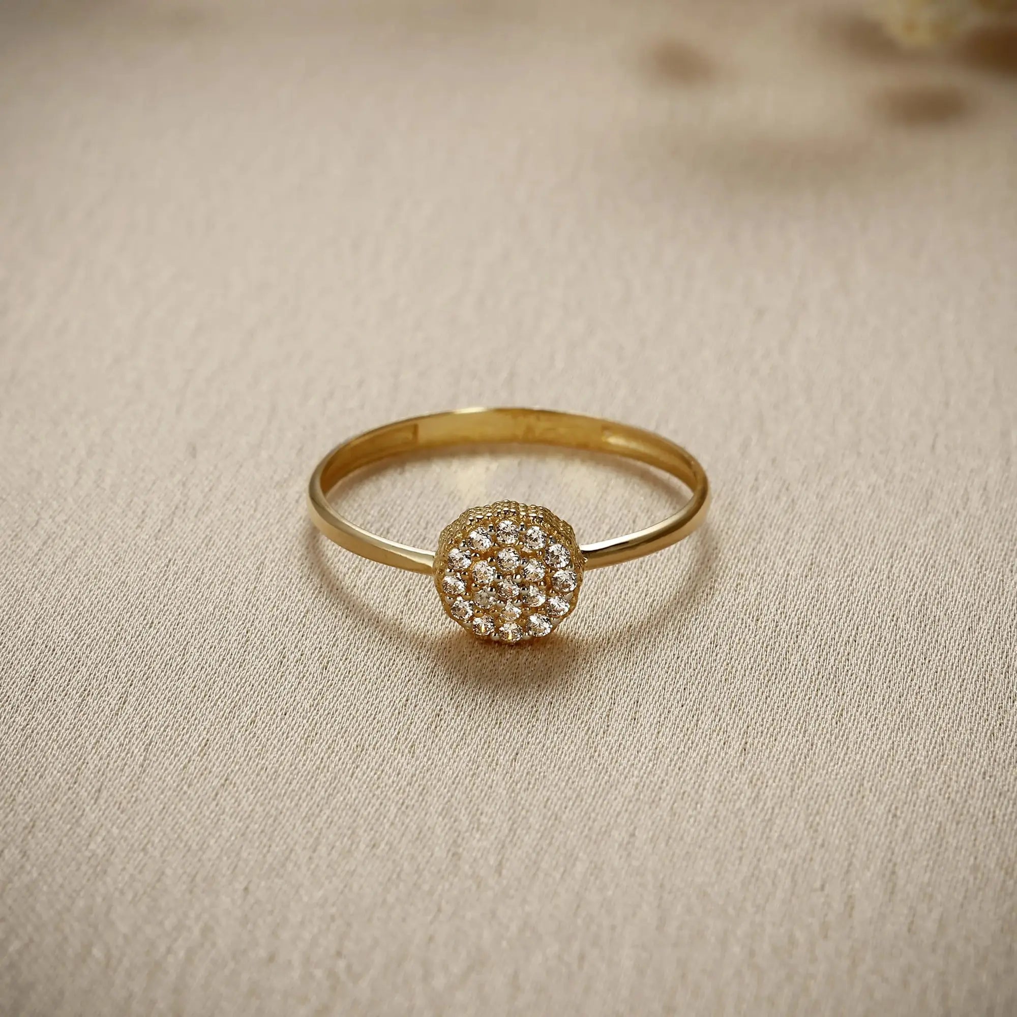 14 Ayar Altın Mozaik Mini Yüzük