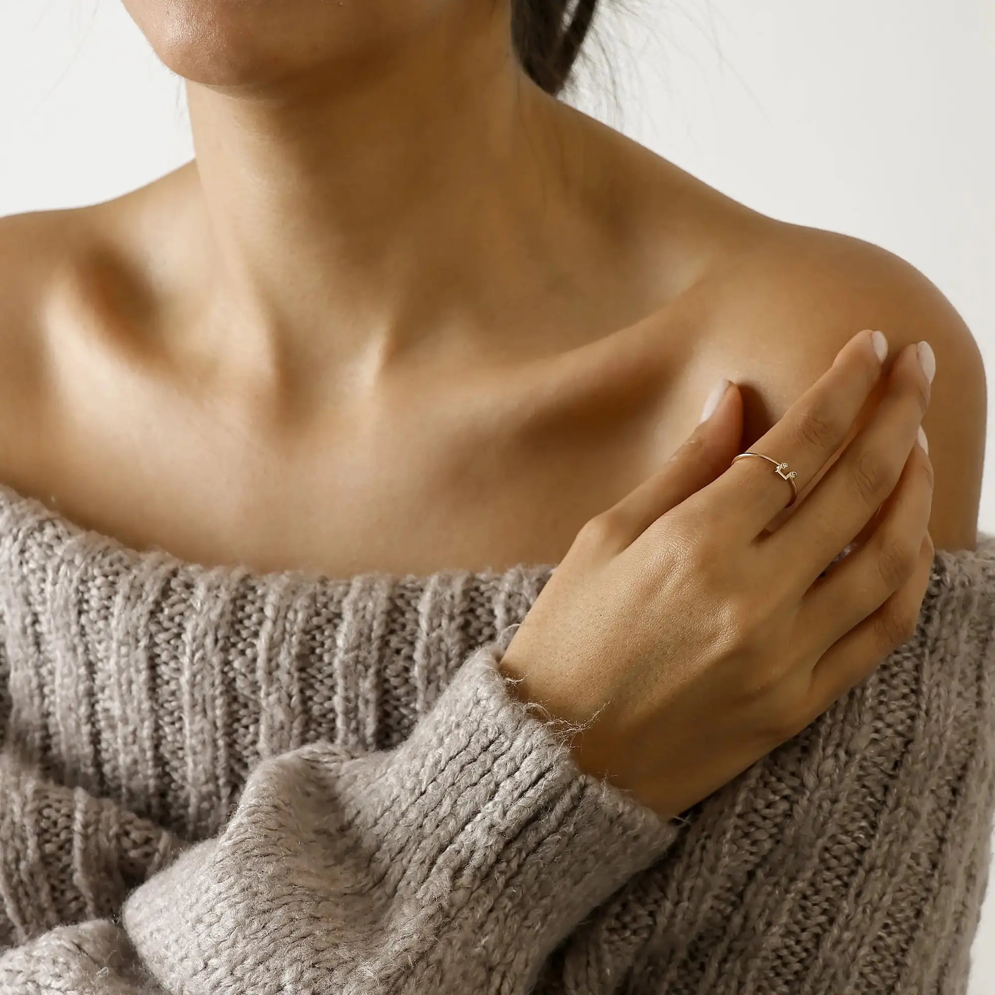 14 Ayar Altın Nota Mini Yüzük