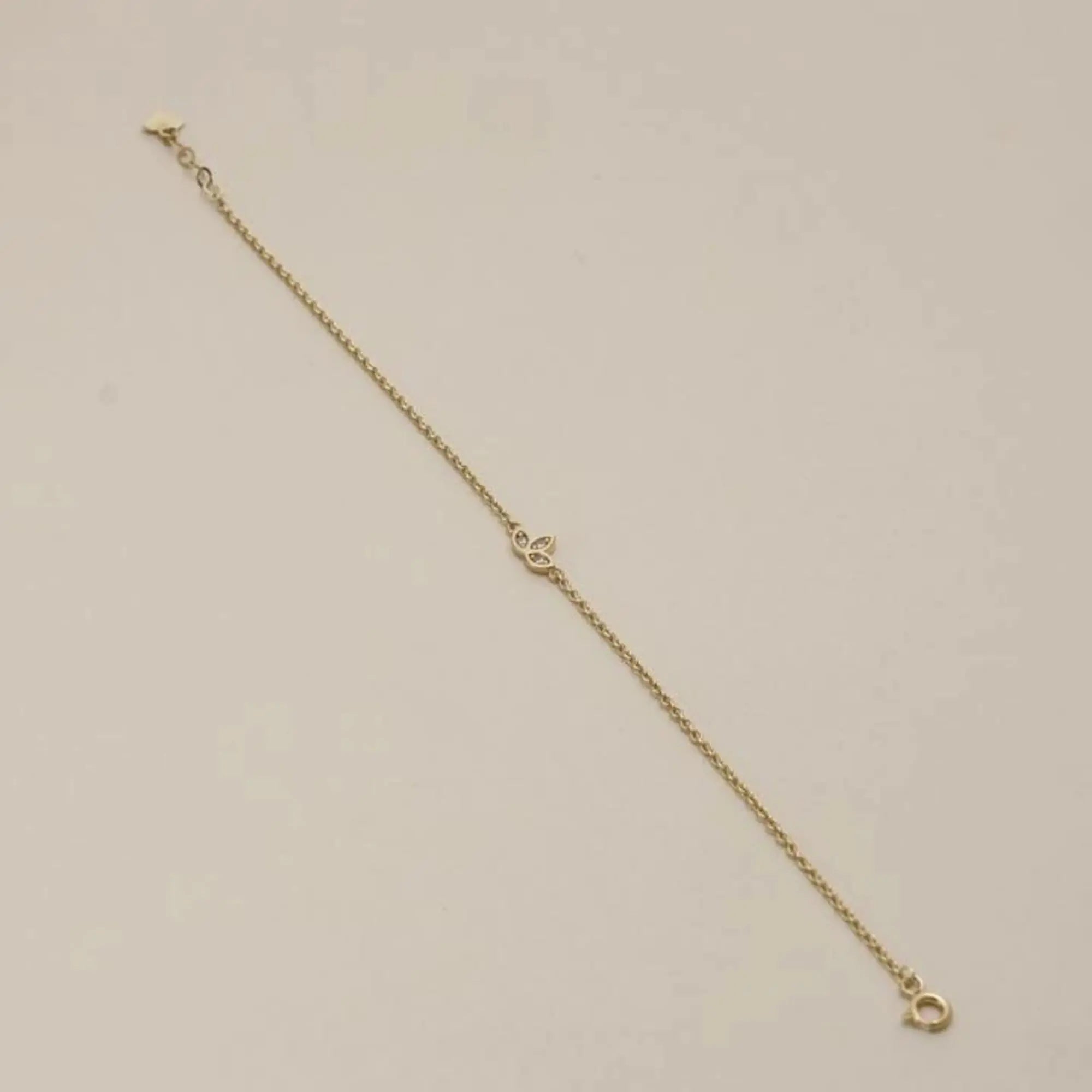 14 Ayar Altın Yaprak Figür Bileklik