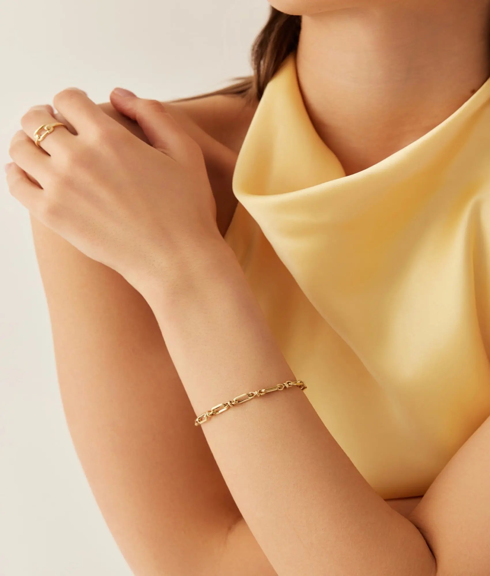 14 Ayar Altın Zincir Tınısı Bileklik