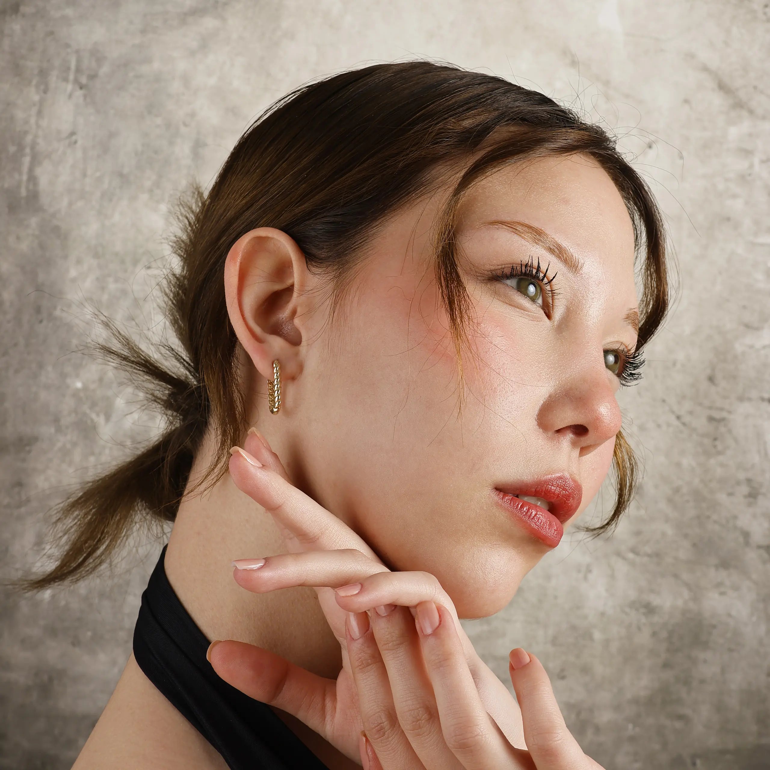 14 Ayar Altın Burgu Küpe